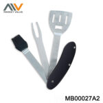 4 Function Bbq Tools Plastic Handle In Polybag