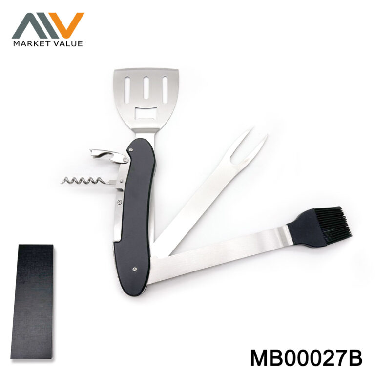 6 Function Bbq Tools Aluminum Handle In Gift Box