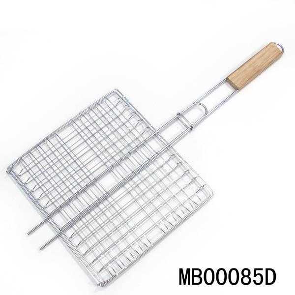 Wooden Handle Chrome Bbq Net