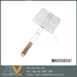 Chrome Bbq Net With Wooden Handle