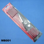12Pcs Bbq Skewer+1Pc Beef Knife B/C