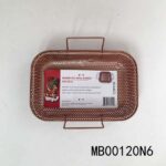 28.5X18.8Cmcoppery Non-Stick Barbecue Grill Basket