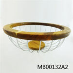 Round Fruit Basket Wtih Wooden Botton
