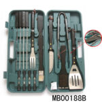 18Pc Wood Handle Bbq Tools