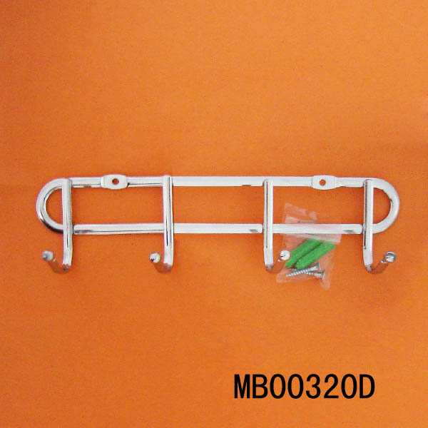 MB00320D 4 In Chrome Hook Hanger Flat Wire