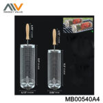2PCS SS Rolling Grill Basket IN COLOUR BOX