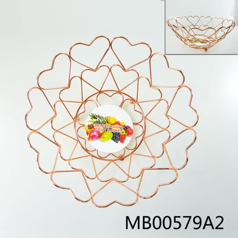 Fruit Basket With Gold Plating