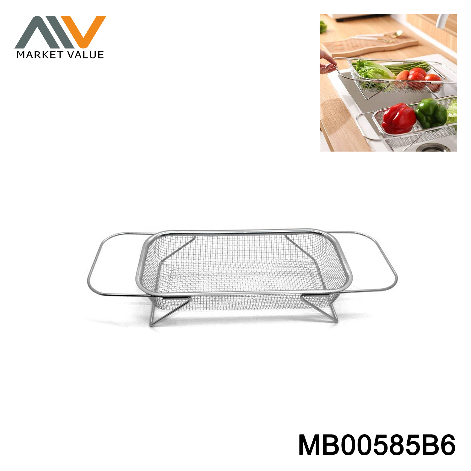 MB00585B6 EXTEND SS FRUIT BASKET AND FILTER WITH PAPER