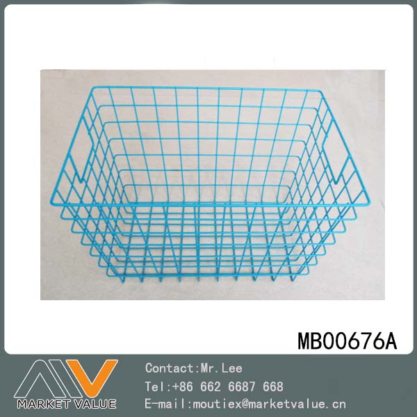 Iron Wirn Basket With Powder Coated