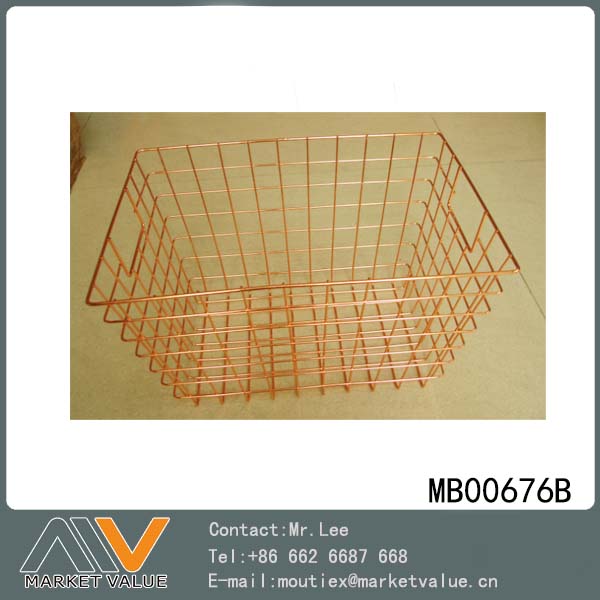Gilded Iron Wire Basket