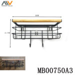 Chromium Basket With Wooden Handle