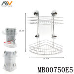 Two-Tier Chromium Shower Basket
