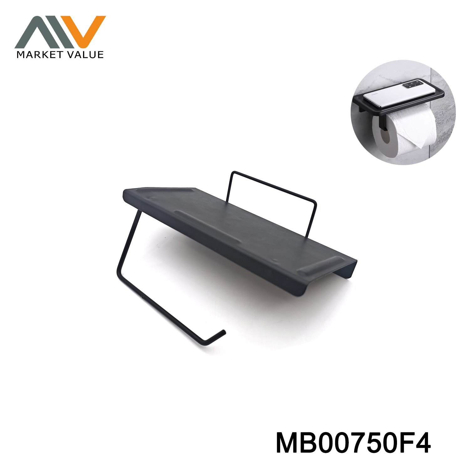 MB00750F4 Bathroom Storage Rack & Mobile Phone Holder