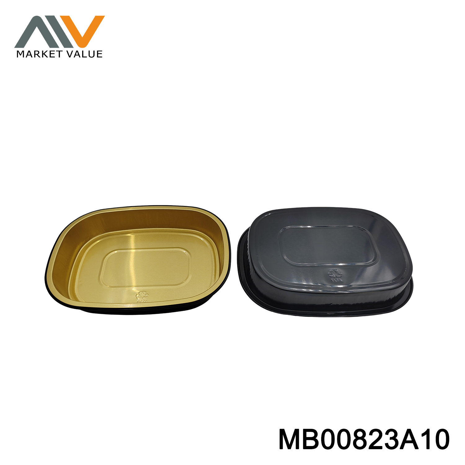 MB00823A10 6PK Aluminum BBQ Pan Square in Polbag