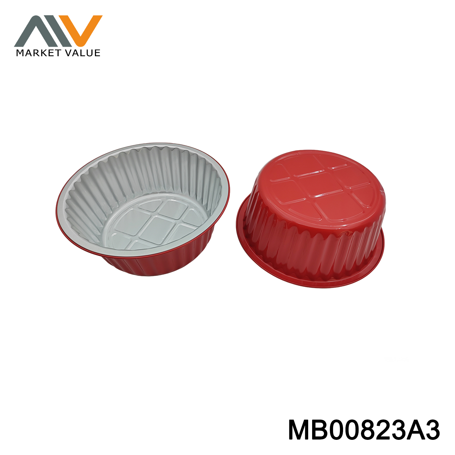 MB00823A3 6PK Aluminum BBQ Pan Square in Polbag