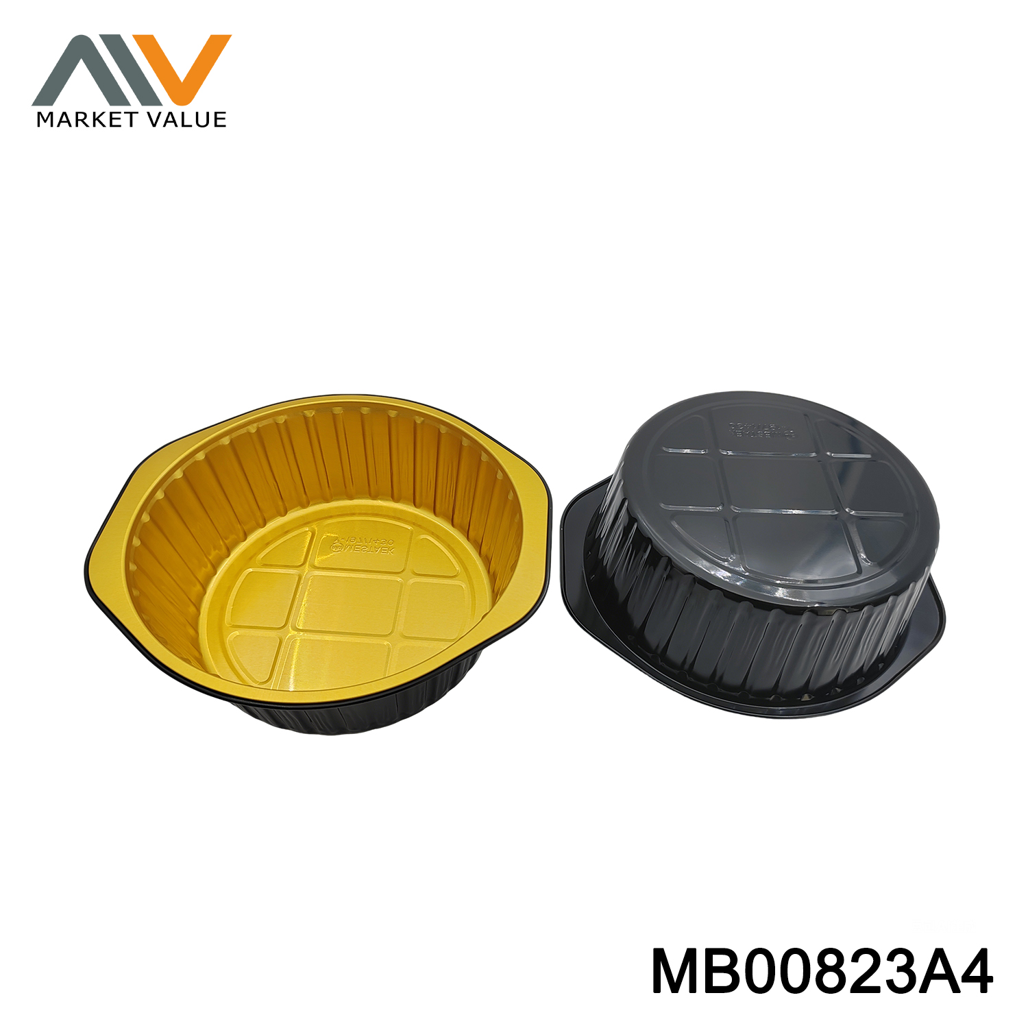 MB00823A4 6PK Aluminum BBQ Pan Square in Polbag