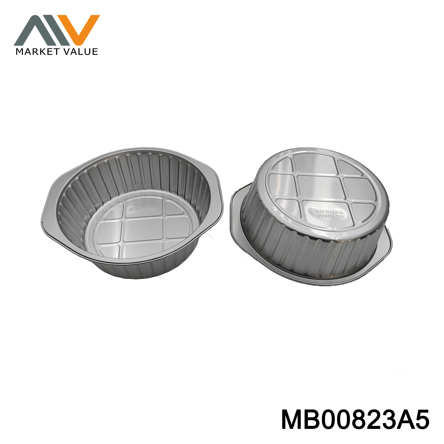 MB00823A5 6PK Aluminum BBQ Pan Square in Polbag