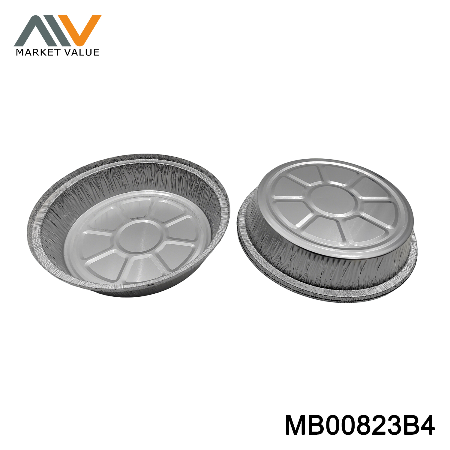MB00823B4 6PK Aluminum BBQ Pan Square in Polbag