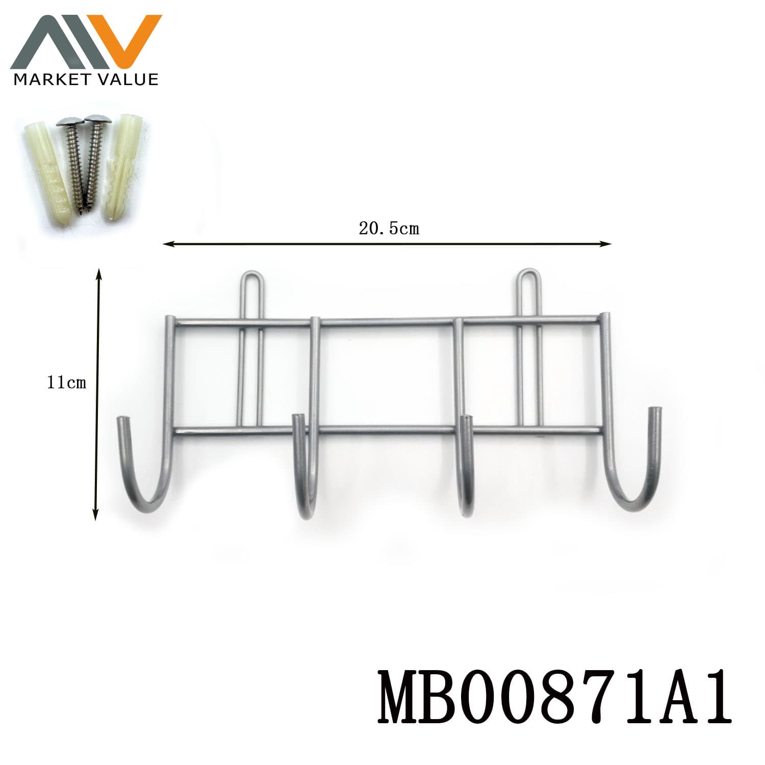 MB00871A1 4Hooks Bathroom Hook