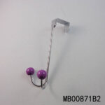 S/S Chrome Cabinet Hook With 2Pcs Resin Bead，Polybag