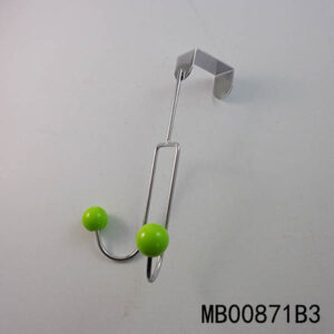 S/S Chrome Cabinet Hook With 2Pcs Resin Bead