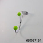 S/S Chrome Behide Door Hook With 2Pcs Resin Bead