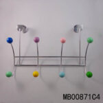 S/S Chrome Behide Door With 4 Hooks Resin Bead