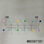 S/S Chrome Door Hook With 6 Hooks Resin Bead