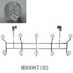 Over Door Hook With Diamond Ball Knob-10 Hooks