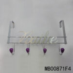 S/S 4Pcs Resin Bead Door Hook With Bathe Word