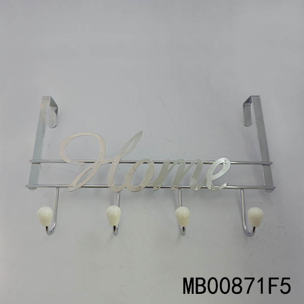 S/S 4Pcs Resin Bead Door Hook With Home Word