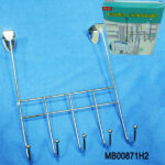 5 Hooks Chrome Plate Over Door Hook In Colour Box