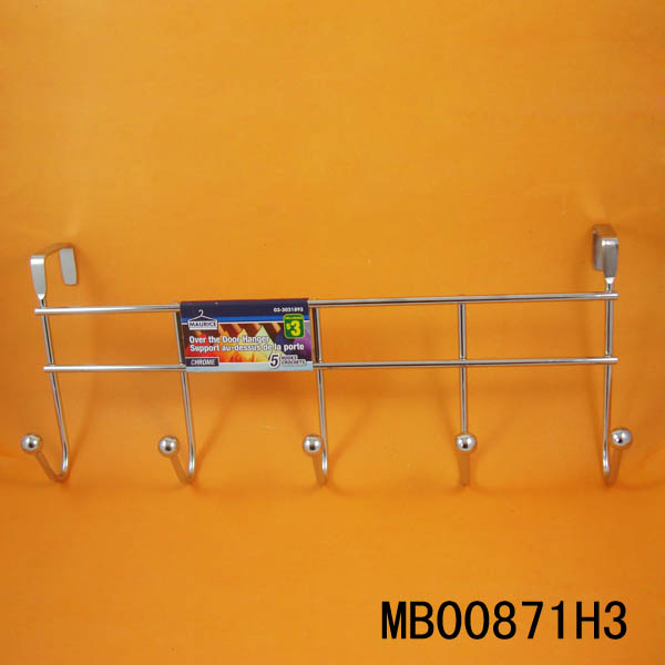 5Hooks Over Door Hook With Card