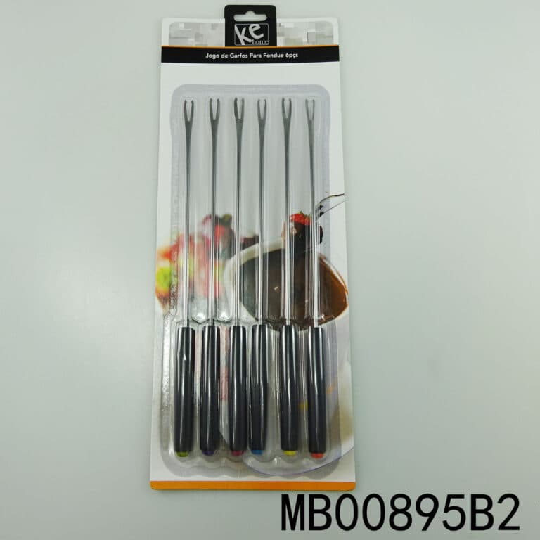 6Pcs Plastic Handle Bbq Fork