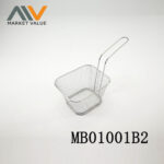 Small Ss Rectangle French Fry Serving Basket