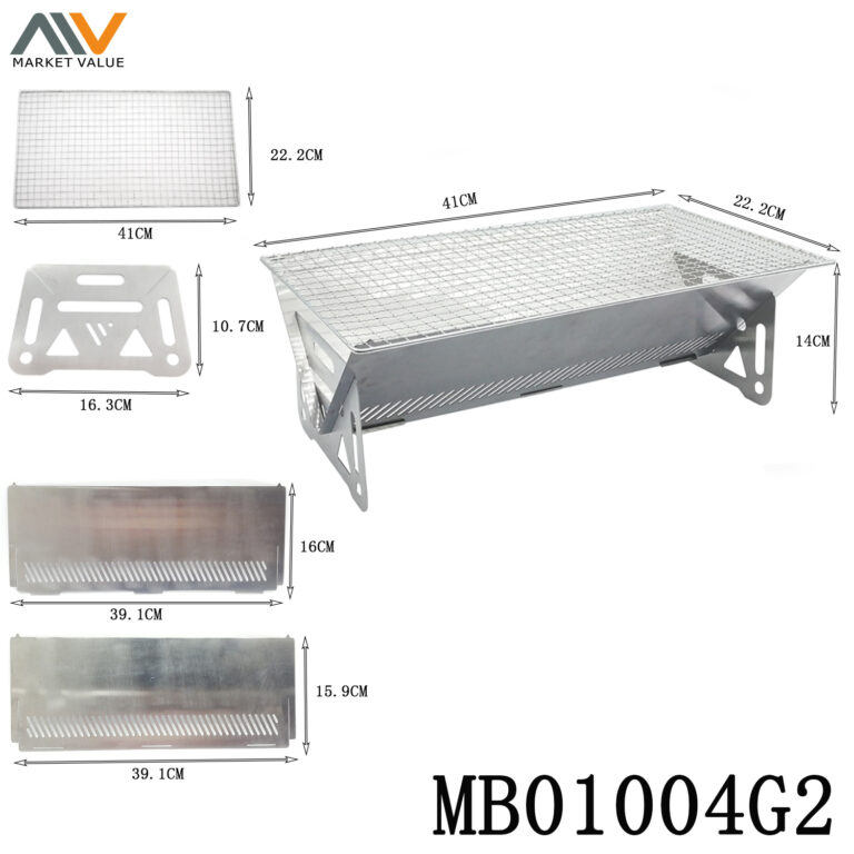 Ss Portable Folding Bbq Grill