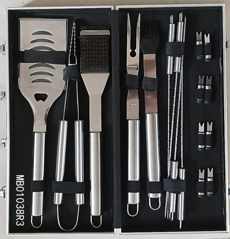 18Pcs S/S430 Bbq Tools Set In Aluminium Case