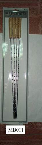 MB011 4Pcs Wood Handle Bbq Skewer B/C
