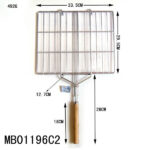 33.8X29.6Cm S/S 304# No Magnet Bbq Net Weight 484G