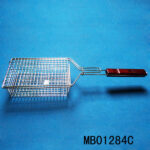 Wood Handle Chrome Bbq Net/Basket Bbq Net/Chicken Grill