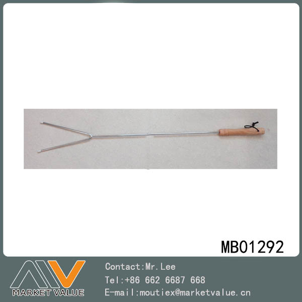 MB01292 Safe Bbq Roasting Forks With Wooden Handle