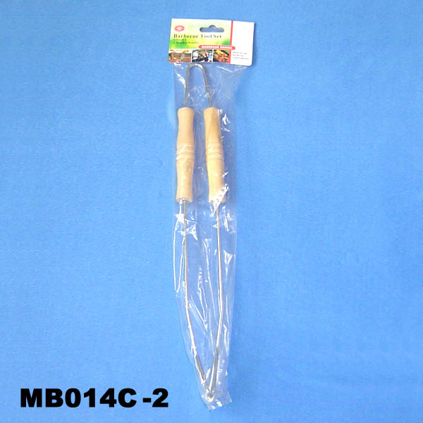 MB014C-2 Bbq Tool W/ Wooden Handle Pbh