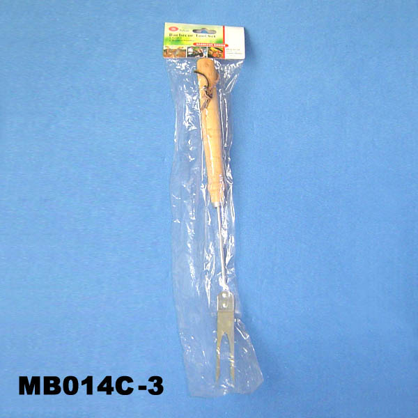 MB014C-3 Bbq Tool W/ Wooden Handle Pbh