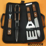 4Pcs Bbq Tools(Fork/Shovel/Tong/Knife)