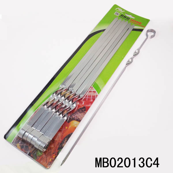 MB02013C4 6Pcs 45Cm S.S.Bbq Skewer T/C