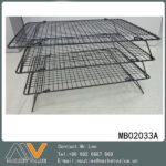 Set Of 3Pcs Square Grid Cooking Tray In White Box