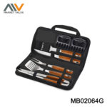 Set Of 7 Pcs Stainless Steel Grill Set With Nylon Bag