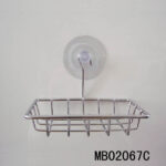 Metal Chrome Soap Rack With Suction Cup