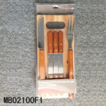 2Pcs Wooden Handle Bbq Tools(Knife+Fork) & 6Pcs Steak Knife & Wooden Cutting Board