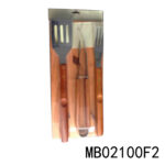 3Pcs Wooden Handle Bbq Tools & Wooden Cutting Board